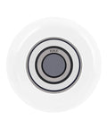 Close-up of a white nylon garage door roller wheel, 10 Pack White Nylon Garage Door Rollers 2 Inch With 4 Inch Stem Quiet Durable High Load