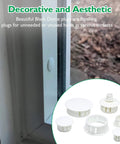 2 Inch White Nylon Hole Plugs For Round Holes, Flush Snap In Panel Inserts For Cabinets, Furniture, Cupboards, Shelves
