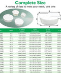 2 Inch White Nylon Hole Plugs For Round Holes, Flush Snap In Panel Inserts size chart and product dimensions.