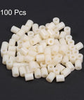 White Nylon Round Spacer Washers For M3 Screws 3mm Inner Diameter 7mm Outer Diameter 8mm Length Unthreaded 100 Pack