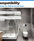 Sliding Shower Door Bottom Sill Guide White Nylon 2 Pack for Glass Shower Door Tracks and Systems keeps doors aligned
