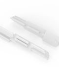 Sliding Shower Door Bottom Sill Guide White Nylon 2 Pack for Glass Shower Door Tracks and Systems