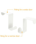 Over The Door Hooks,2pcs - Stainless Steel Door Hangers Hooks, S-Shaped Double Hooks for Hanging Clothes, Hats, Towels (White)