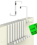 Set of 10 Over the Door Hooks White Two Sided Towel and Coat Hangers Fit 1 3/8 and 1 3/4 Doors with Anti Scratch Felt Pads
