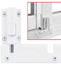 Patio Sliding Door Security Foot Lock Kick Lock, Fits on Top Rail-Childproof or Bottom Rail-Foot Operated, White, 1 Pack