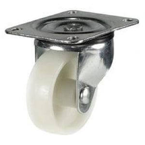 100-Pack Plastic 2 Inch Caster Wheel - 360 degree Ball Bearing Rotating with zinc-plated carbon steel square plate.