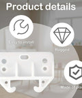 Six Pack White Plastic Drawer Guides Rails Replacement Kit With Screws For Dresser Cabinet features easy install, rugged design