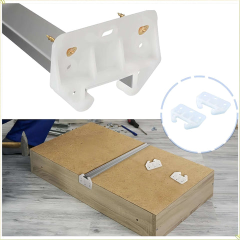 12 Pack Plastic Drawer Guides Center Mount Rails And Brackets White Replacement Parts For Dresser Cabinet Installation