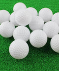 Practice Golf Balls - 24 Pack Colored Plastic Balls 41mm Training Realistic Feel Limited Flight on green turf