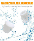 White Plastic Hole Plugs 6mm 1 Quarter Inch Flush Snap In Locking End Caps Pack Of 100 For Furniture Posts Pipes Tubes