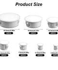 Plastic Hole Plugs Kit White 180 Pcs Round Panel Knockout Locking Plugs Drill Hole Covers For Kitchen Cabinets And Furniture Insert End Caps Mixed Sizes 1 In 3/4 In 1/2 In 3/8 In 5/16 In 1/4 In 1/5 In showing various sizes