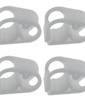 LUORNG Flow Control Hose Clamp Set 4 Pieces For 1/4 To 1/2 Inch Tube OD Adjustable Plastic Tube Clamp Water Flow Control Clip Laboratory Pinch Valve White Ideal For Precise Fluid Regulation In Scientific Experiments And Educational Labs.