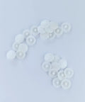 50 Pieces Waterproof Plastic Self Tapping Caps White for Phillips Screw Heads Ideal for Cabinet Bookcase and Shoe Cabinet