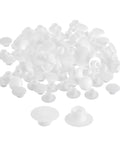 Six Millimeter White Plastic Snap In Shelf Hole Plugs Flush Caps 100 Pack For Furniture Cupboard By Uxcell Durable Plastic Caps