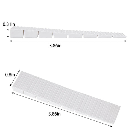 12 Pack White Multi Purpose Furniture Plastic Shims For Leveling And Stabilizing Heavy Objects Cut To Fit Size 3.86 By 0.31 Inches
