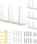 4 Pack Plastic Siding Closet Door Floor Guide, Universal Fit for 1-3/8" Width Doors, white ABS guides with screws and adhesive pads