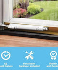 Heavy Duty Pneumatic Screen & Storm Door Closer with EZ-Hold installed on out-swinging door, showing adjustable speed and durability