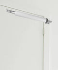 Screen and Storm Door Closer Kit, Heavy Duty Pneumatic Screen and Storm Door Closer, installed on door frame, white color