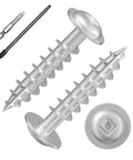 ✝️ Wensilon (White) Pocket Hole Screws # 8 * 1" 1049pcs 5lbs Square Hole Wood Screws with drive bit and self-tapping design