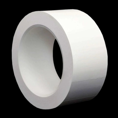 White PVC Cleanroom Tape 2 Inch By 36 Yards One Roll That Handles Solvents With Rock Solid Synthetic Rubber Adhesive And Clean Plastic Core