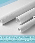 Garden PVC Pipe Pure White 20mm Outer Diameter 0.79 Inch 1000mm Length Ideal For Greenhouse Sheds Shelves Tent Connections