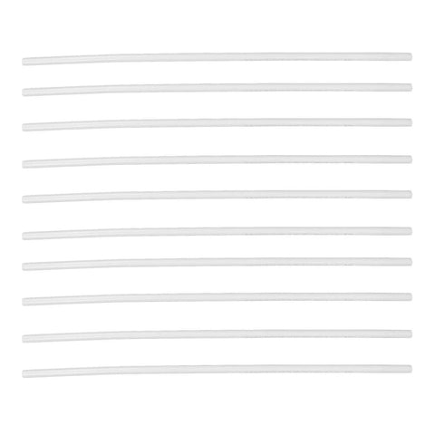 Set of 10 pure white PVC pipes, each with 20mm outer diameter and 1000mm length, ideal for greenhouse sheds, shelves, and garden supports.