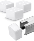 Soft rubber end caps for 1-5/8 inch Unistrut channels in white deliver snug, vibration resistant edge protection for electrical