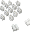 100 Pcs 2P CH2 Quick Connector Spring Cable Clamp Terminal White PP Flame Retardant Material 10A Two Way Connector for Light Bar