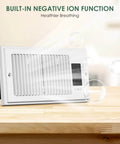 Register Booster Fan 4x10 for Home HVAC, 10 Speed Quiet Vent Fan with Negative Ion Technology, Thermostat and Remote