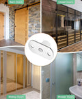 4 Pack Roller Guide Sliding Floor Guides For Barn Doors And Closet Doors Durable White Finish 4mm Diameter And 0.16 Inch Drawer Slides