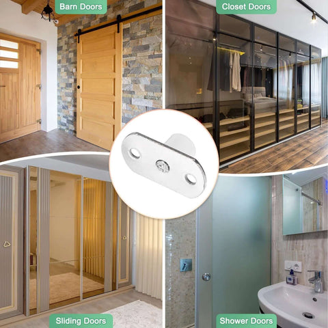 4 Pack Roller Guide Sliding Floor Guides For Barn Doors And Closet Doors Durable White Finish 4mm Diameter And 0.16 Inch Drawer Slides