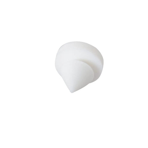 Single white cushion from 25 Pack Rubber Door Silencers, Half Inch Diameter, Anti Collision Cushions for Metal Doors and Frames, Odorless Silicone
