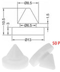 50 Pack White Rubber Door Silencers For Metal And Wood Doors Hinge Outlet Bumpers Soft Close Dampers For Door Frames