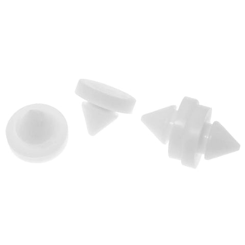50 Pack White Rubber Door Silencers For Metal And Wood Doors Hinge Outlet Bumpers Soft Close Dampers For Door Frames