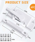 Maintain home security with a 4 pack of white sash locks for single-hung and double-hung windows; includes 16 screws.