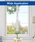 Enhance home security with this 2-pack white sash locks for single and double hung windows, shown installed on modern window.