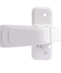 Front view of Replacement Heavy Duty Inside Screen Door Latch With No Lock Out Tech White Finish Durable Interior Latch for Screen Doors