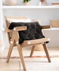 Wooden chair with white screw hole plugs installed for a neat appearance, featuring Screw Hole Plugs Pack Of 200 White Plastic Round Button Covers.