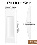 8 Pcs Plastic Cabinet Drawer Handles Self Adhesive 4 Color Set product dimensions showing white handle, 106.8mm by 32mm.