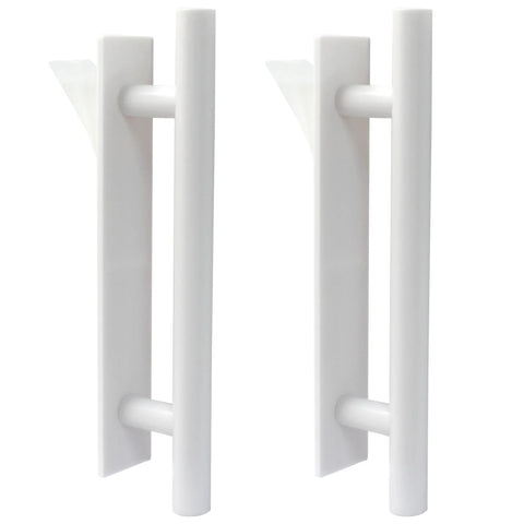 10 Pack White Self Adhesive Cabinet Handles 135mm 5.3 Inch Sturdy ABS Plastic Stick On Door Pulls For Kitchen Cabinets And Drawers