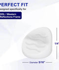 Silicone Door Screw Hole Plugs 1 Quarter Inch By 5 Sixteenth Inch For Entry Doors 50 Pack Compatible With ODL And Western Reflection Frame Seamless Finish Easy Installation Durable And Weather Resistant, side view showing dimensions.