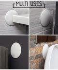 Door Stoppers - Large 3.15" (4 PCS) - Door Stoppers for Wall with Strong Back Adhesive - Quiet and Shock Absorbent