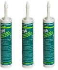 Three cartridges of White Silicone Sealant For Nonporous Surfaces DIY Friendly RTV Silicone Sealant For Showers Tubs Sinks.