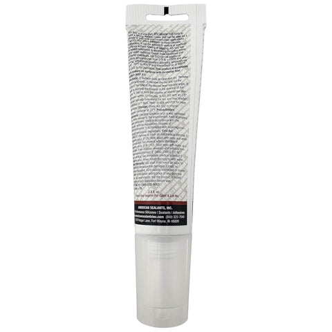 Vista posteriore del silicone alimentare bianco Oz tubetto Oz 2,8 Oz , confezione da 3; silicone RTV a indurimento per umidità, che non cola e rimane flessibile