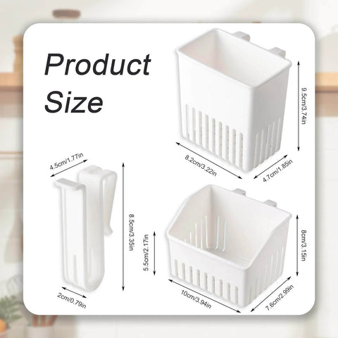 Dimensions of 3 Pack Silverware Drying Basket with Utensil Drainer, Cup Rack for Drying in Kitchen, and Knife and Fork Storage Rack
