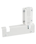 Sliding Glass Door Foot Lock (Kick Lock), white keyless security lock with 2-position vent feature for top or bottom rail install.