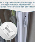 Sliding Door Keeper For Hook Style Latch E 2124 Replacement Latch For Sliding Glass And Patio Doors White Durable Installed View