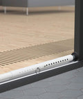 Sliding Door Security Bar，17-50 inch Adjustable Patio Door Security bar with Rubber Tips Apartment Bedroom Bottom of Door Heavy Duty Interior White