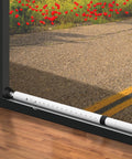 Sliding Door Security Bar, 18.5-51 inch Adjustable Patio Door Security bar with Rubber Tips installed in door track