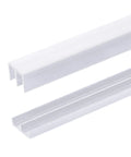 One Quarter Inch Plastic Sliding Door Track Kit White 4 Feet Long With Top Guide And Bottom Track For Glass Wood Aluminum Or Plastic Doors